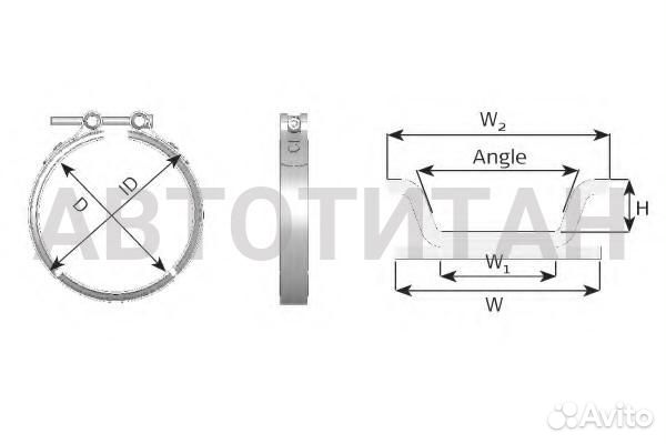 DIN68858 хомут глушителя d127mmScania P/R-Series D