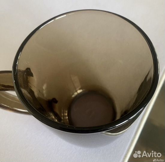 Кружка французское стекло коричневого цв