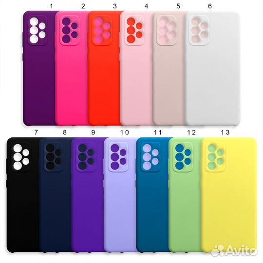 Чехол Samsung A52 Silicone Case ярко-розовый