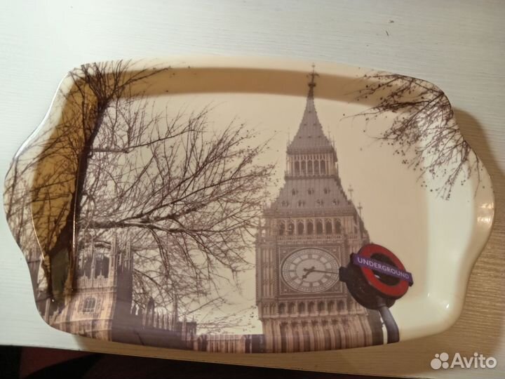 Поднос сувенирный пластиковый Лондон