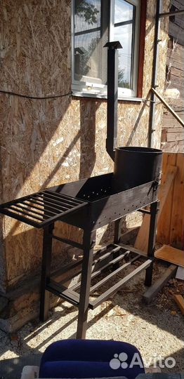 Мангал с печью под казан