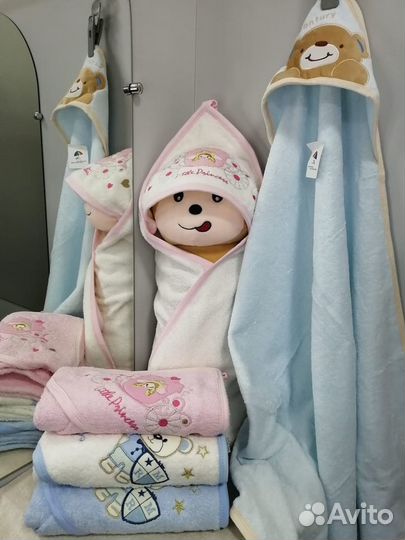 Полотенце-уголок с варежкой детский