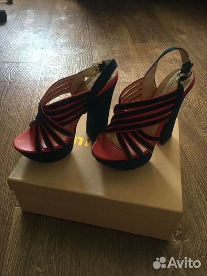 Босоножки Miu miu из натуральной замши