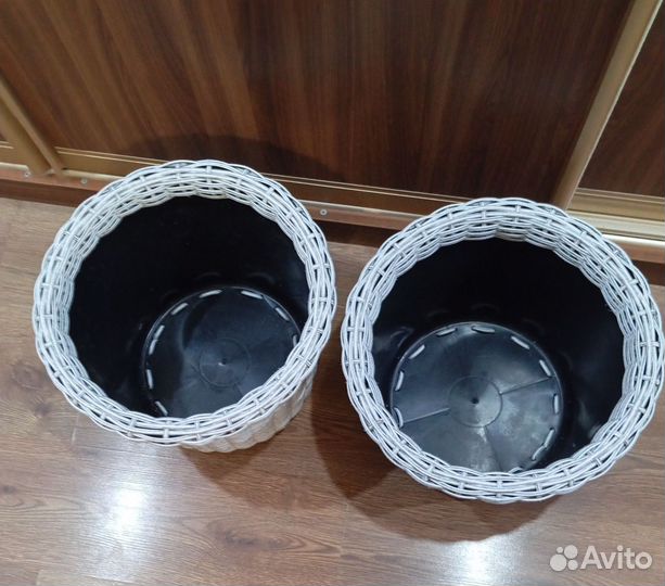 Кашпо из искусственного ротанга 20 л