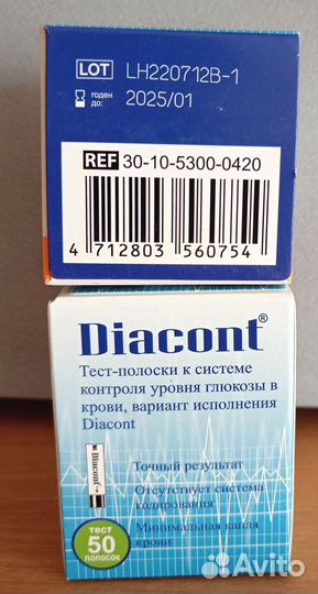 Тест полоски диаконт diacont