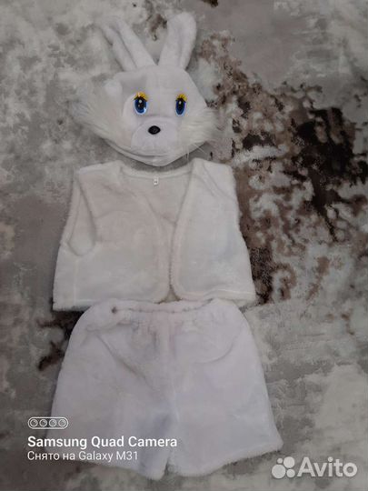 Новогодний костюм для мальчика зайчик 98