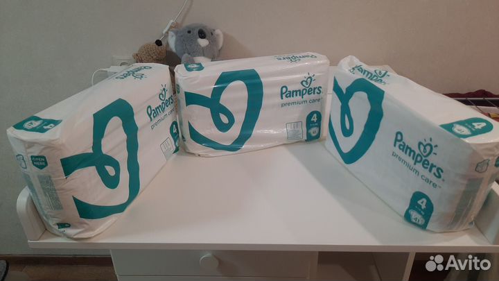 Подгузники Pampers premium care 4
