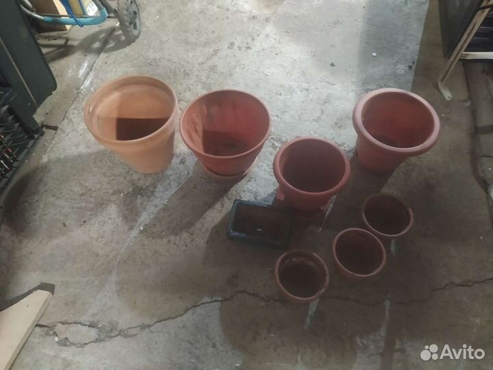 Горшок для цветов, 1н керамика, 4е пластик