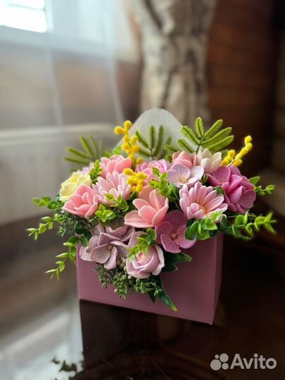 Букет из мыла. Подарок. Цветы