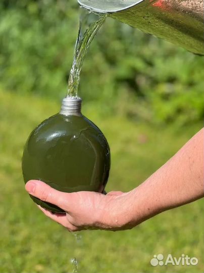 Фляга Армейская фляжка алюминиевая 1000, хаки