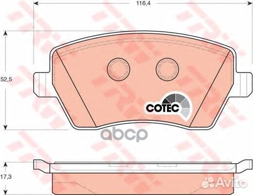 Колодки передние renault duster, LADA vesta, NI
