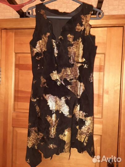 Платье из натуральной кожи 44 размер