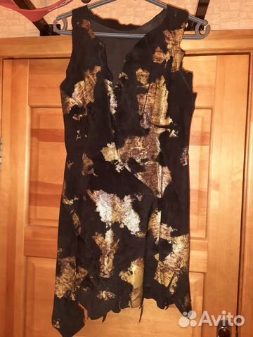 Платье из натуральной кожи 44 размер