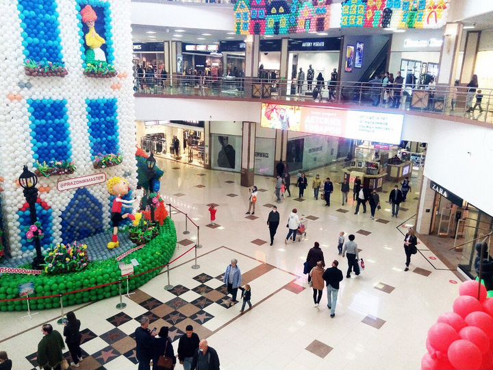 Торговая площадь в крупнейших торговых центрах