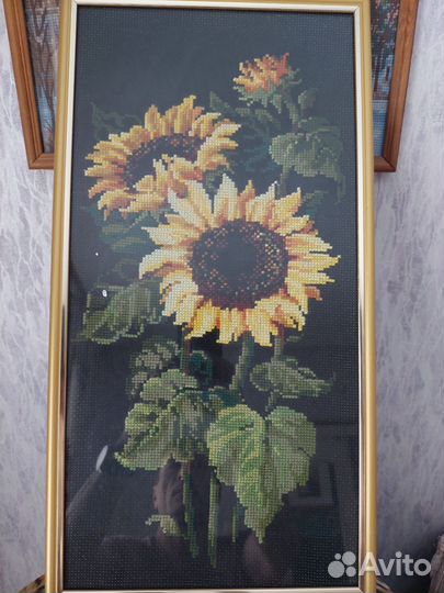 Картина вышитая крестом ручная работа