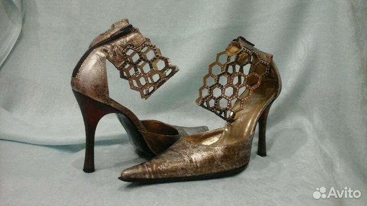 Туфли вечерние кожаные