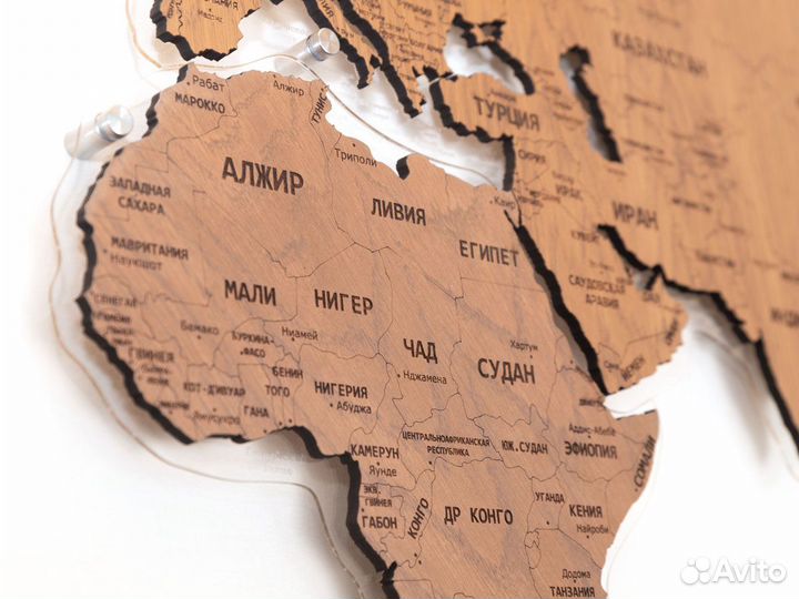 Деревянная карта мира Уфа Сагано