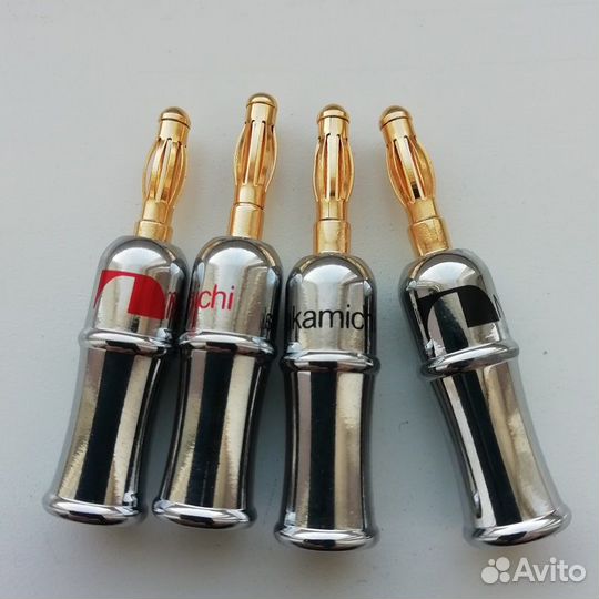 Коннекторы-бананы Nakamichi для акустики (4 штуки)