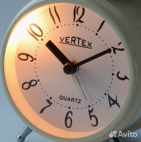 Будильник Vertex 6628 металл подсветка Россия