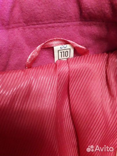 Пальто для девочки демисезонное размер 110