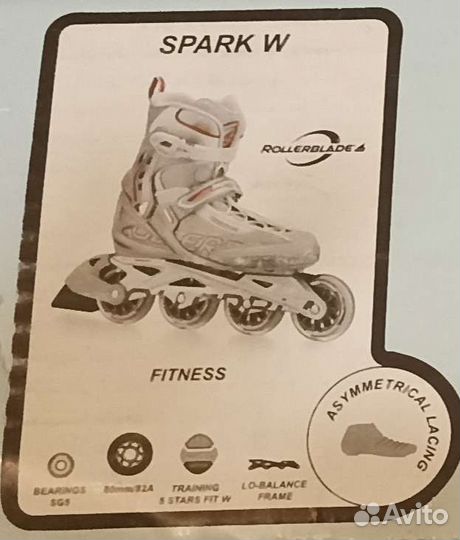 Ролики rollerblade spark w 38размер женские