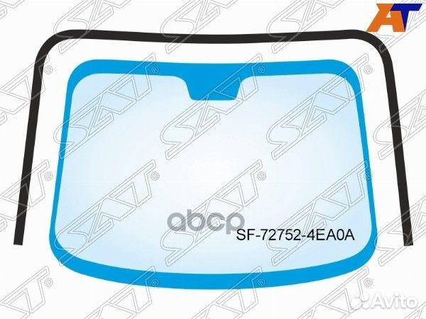 Молдинг лобового стекла (П-образный) Nissan Qas