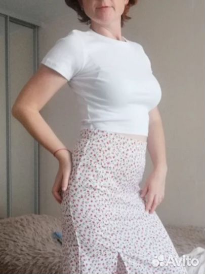 Футболка топ укороченная