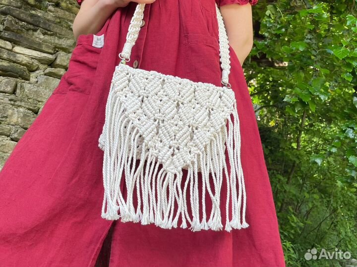 Макраме бохо сумка клатч