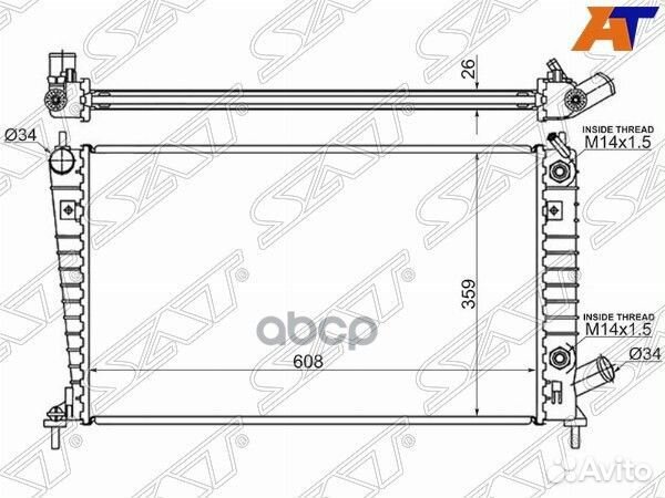 Радиатор Saab 9-5 97-01 SA0001 Sat