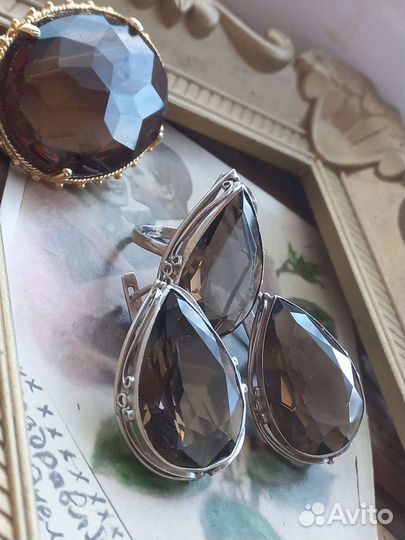 Дымчатый кварц 925