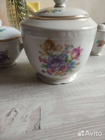 Соусница горчичница фарфор Польша