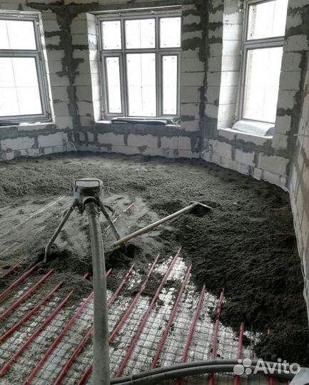 Стяжка пола ровный пол за день