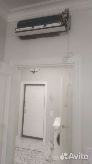 Установка кондиционеров, закладка трассы