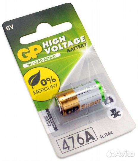 Щелочная батарейка 6V GP 476A-2C1 (4LR44)