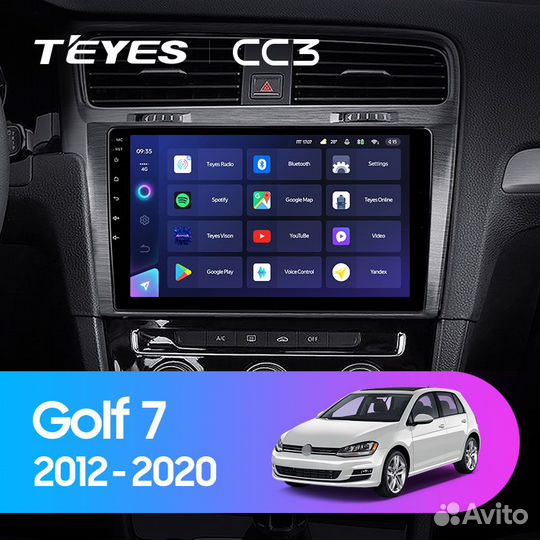 Магнитола Teyes Volkswagen Golf 7 2012-2020