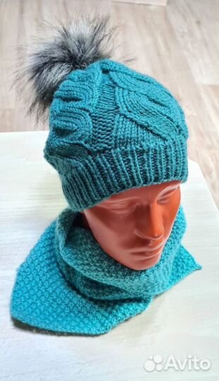 Комплект шапка и снуд