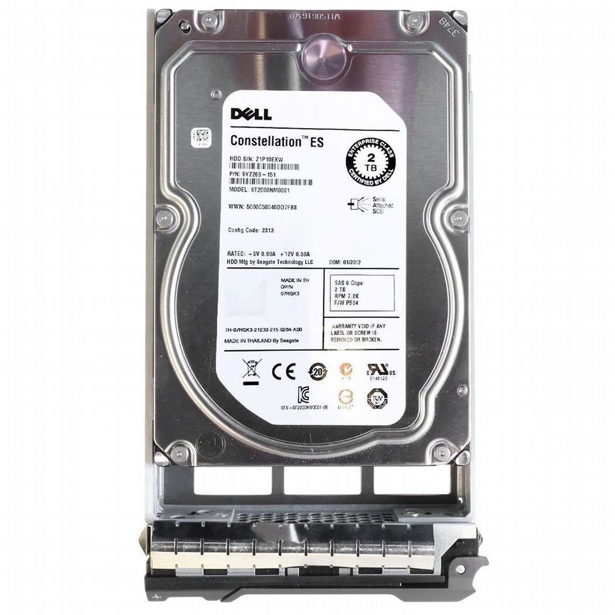 [7RGK3] Жесткий Диск Dell 2tb 7200 Sas 3,5" Hdd 7rgk3