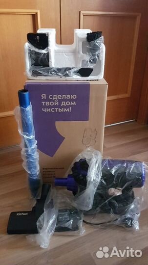 Вертикальный пылесос kitfort kt-544