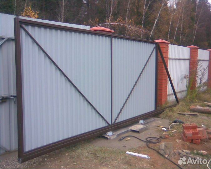 Откатные ворота под ключ с установкой