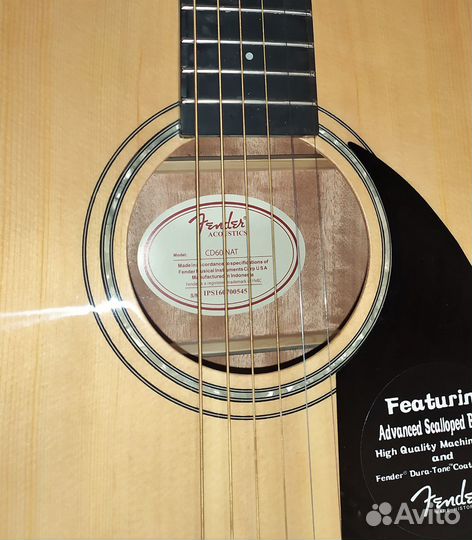 Акустическая гитара Fender CD60 (новая, Индонезия)