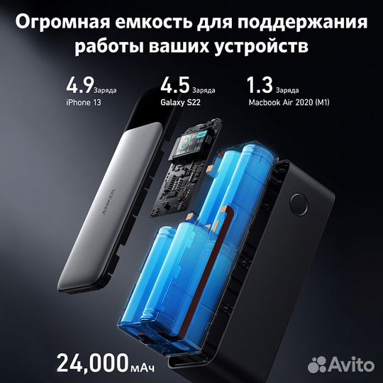 Anker 737 Внешний аккумулятор (140 Вт; 24000 mah)