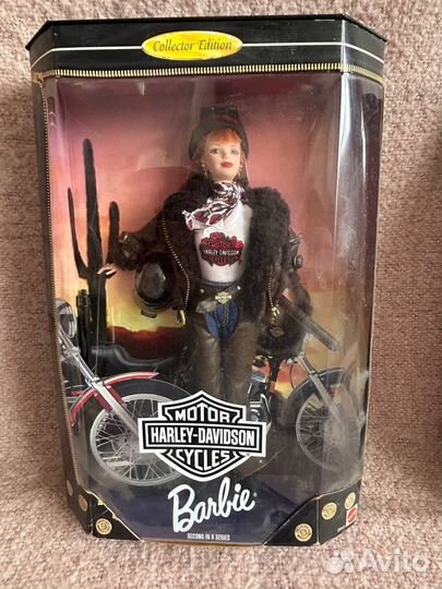 Barbie брюнетка и рыжая Harley Davidson