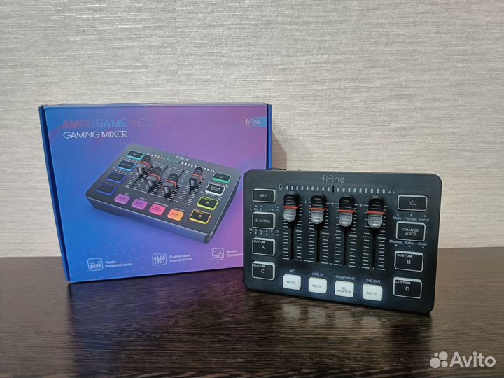 Микшер / Звуковая карта Fifine mixer SC3 (Black)