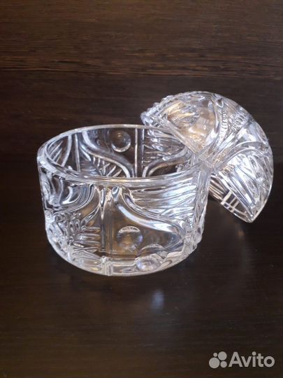 Шкатулка хрустальная для украшений СССР