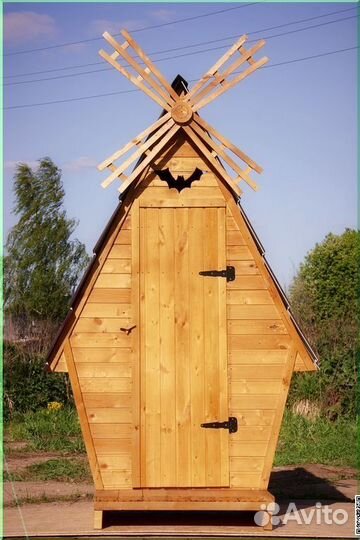 Уличный туалет деревянный JWL460