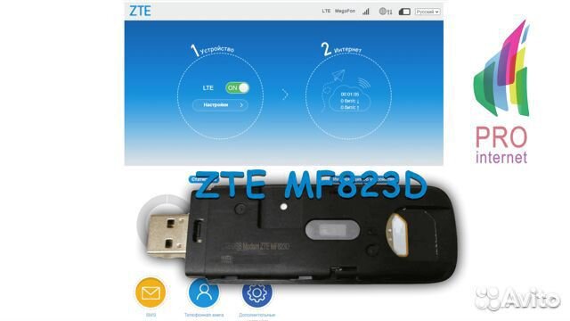 Модем 4G Zte 823D. Под Всех операторов