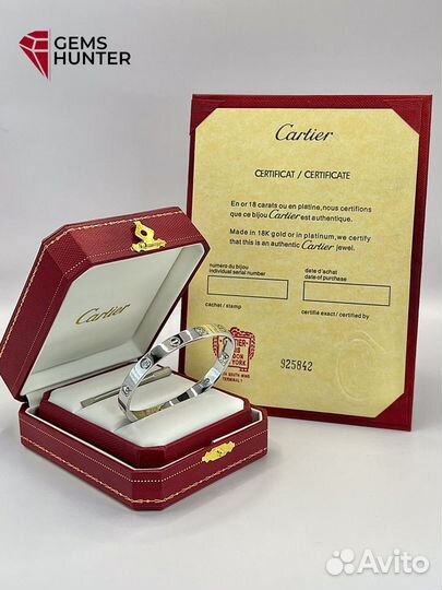 Браслет cartier love с бриллиантами