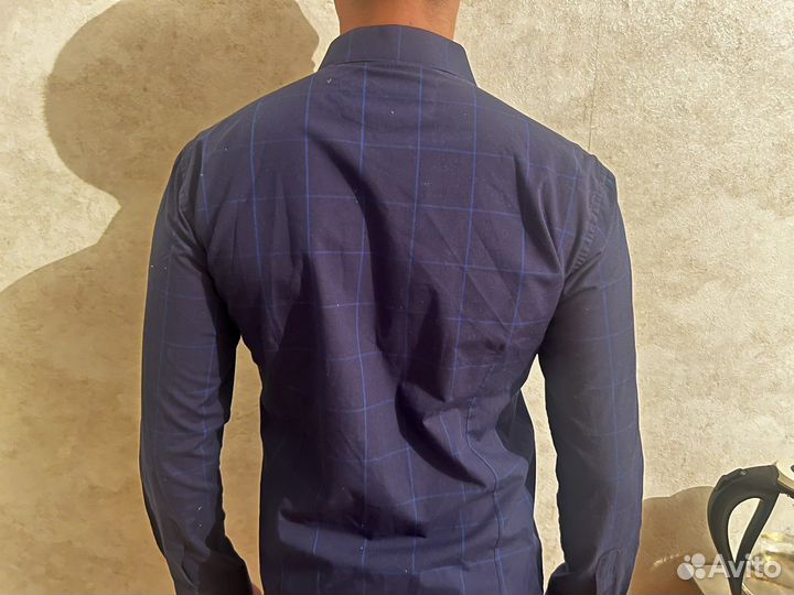 Рубашка мужская синяя 46-48, S-M
