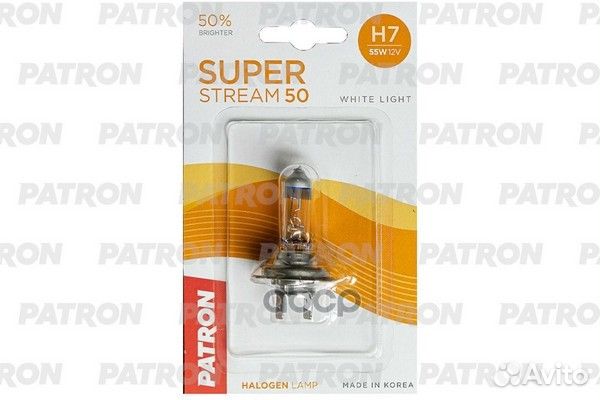 Лампа галогенная блистер 1шт H7 12V 55W 3400K P