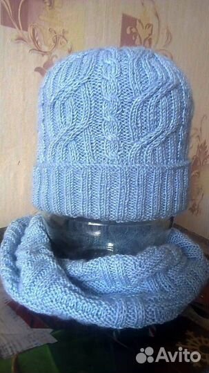 Шапка и снуд женский осень -весна новый